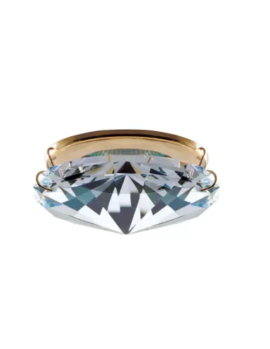 Strahler inc.metallo goldglänzendem Metall und GU5,3-Kristall 1x50W 12V